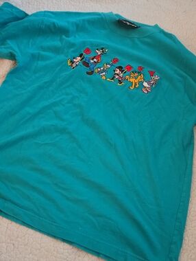 Disney  Vintage Teal Short Sleeve Tee with Classic Character Print